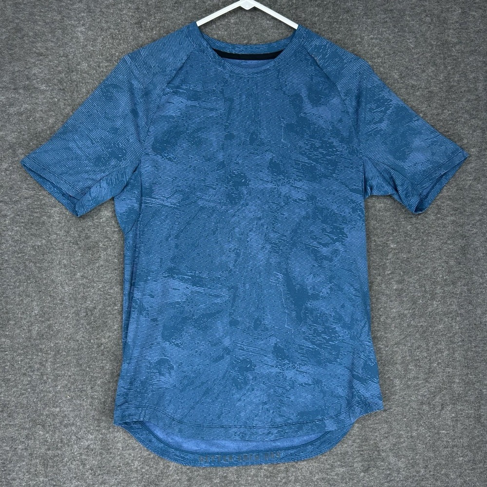 Lululemon Drysense T Shirt Mens Small Blue Short Sleeve Training Athleisure